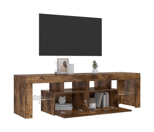 Tv Skapītis Ar Led Apgaismojumu, Ozolkoka Krāsa, 140X36,5X40 Cm Vidaxl