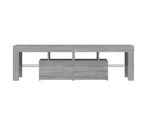 Tv Skapītis Ar Led Lampiņām, Pelēka Ozola Krāsa, 140X36,5X40 Cm Vidaxl