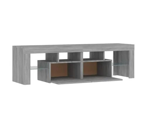 Tv Skapītis Ar Led Lampiņām, Pelēka Ozola Krāsa, 140X36,5X40 Cm Vidaxl