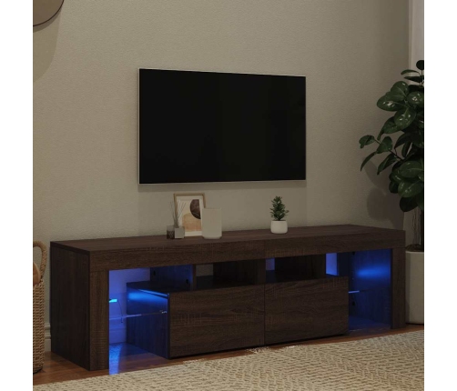 Tv Skapītis Ar Led Apgaismojumu, Ozolkoka Krāsa, 140X36,5X40 Cm Vidaxl