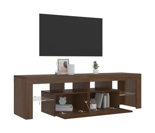 Tv Skapītis Ar Led Apgaismojumu, Ozolkoka Krāsa, 140X36,5X40 Cm Vidaxl