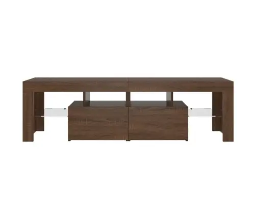 Tv Skapītis Ar Led Apgaismojumu, Ozolkoka Krāsa, 140X36,5X40 Cm Vidaxl