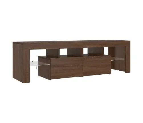 Tv Skapītis Ar Led Apgaismojumu, Ozolkoka Krāsa, 140X36,5X40 Cm Vidaxl