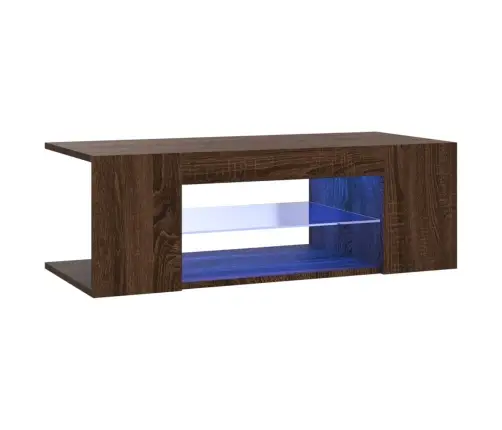 Tv Galdiņš Ar Led Apgaismojumu, Ozolkoka, 90X39X30 Cm Vidaxl