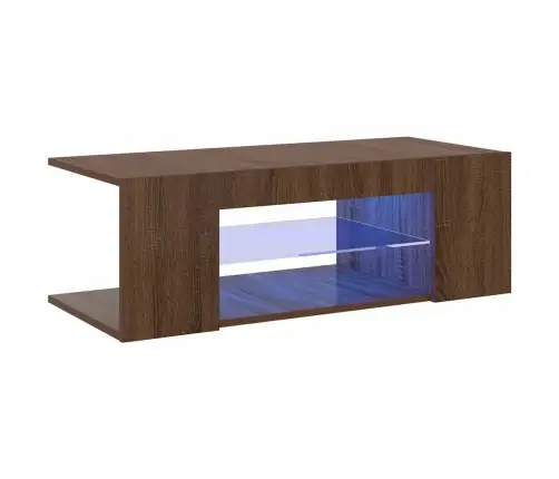 Tv Galdiņš Ar Led Apgaismojumu, Ozolkoka, 90X39X30 Cm Vidaxl
