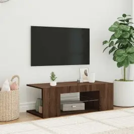 Tv Galdiņš Ar Led Apgaismojumu, Ozolkoka, 90X39X30 Cm Vidaxl