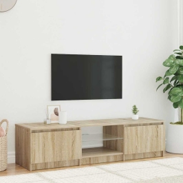 Telerialus Led-Tuledega, Suitsutatud Tamm, 140 X 40 X 36 Cm