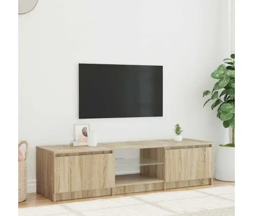 Tv Skapītis Ar Led Apgaismojumu, Ozolkoka Krāsa, 140X40X36 Cm Vidaxl