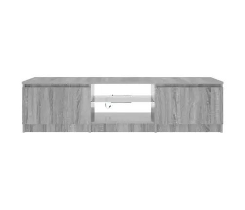 Tv Skapītis Ar Led, Pelēka Ozolkoka Krāsa, 140X40X36 Cm Vidaxl