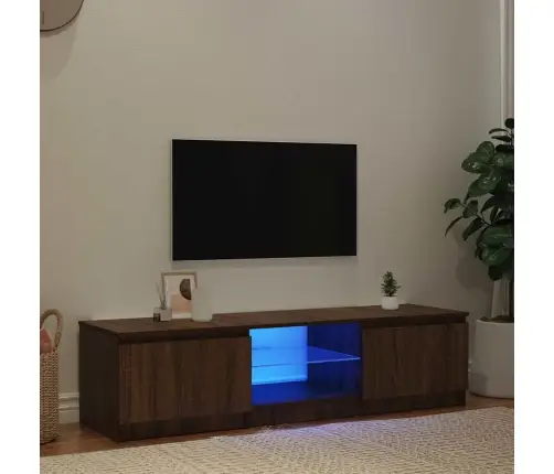 Tv Skapītis Ar Led Apgaismojumu, Ozolkoka Krāsa, 140X40X36 Cm Vidaxl