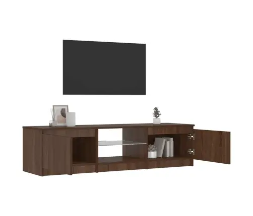Tv Skapītis Ar Led Apgaismojumu, Ozolkoka Krāsa, 140X40X36 Cm Vidaxl