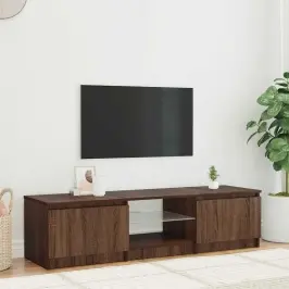 Televizoriaus Spintelė Su Led, Ruda Ąžuolo, 140X40X36Cm