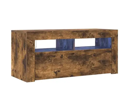 Tv Skapītis Ar Led Apgaismojumu, Ozolkoka Krāsa, 90X35X40 Cm Vidaxl