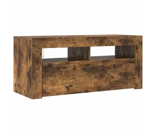 Tv Skapītis Ar Led Apgaismojumu, Ozolkoka Krāsa, 90X35X40 Cm Vidaxl