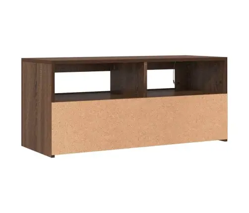 Tv Skapītis Ar Led Apgaismojumu, Ozolkoka Krāsa, 90X35X40 Cm Vidaxl
