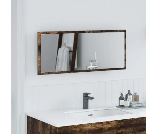 Veidrodis Rūkyta Ąžuolas 90 X 8,5 X 37 Cm Apdirbta Mediena