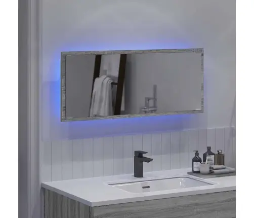 Veidrodis Pilkas Sonoma 90 X 8,5 X 37 Cm Apdirbta Mediena