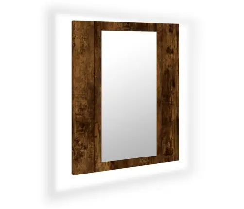 Vannasistabas Spoguļskapītis, Led, Ozolkoka Krāsa, 40X12X45 Cm Vidaxl