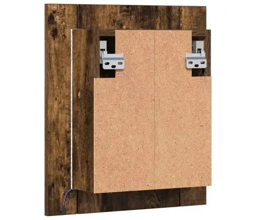 Vannasistabas Spoguļskapītis, Led, Ozolkoka Krāsa, 40X12X45 Cm Vidaxl