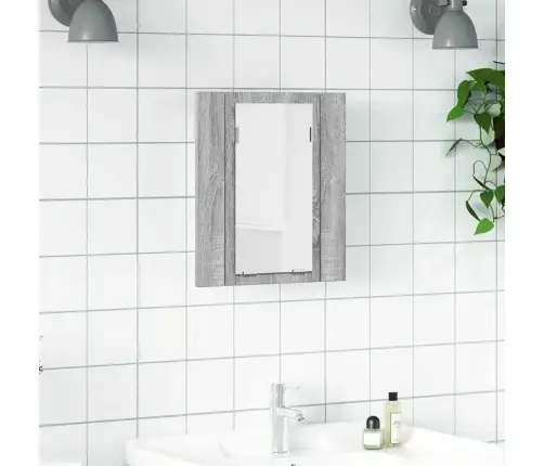 Led-Peegelkapp, Hall Sonoma, 40X12X45 cm Tehispuit