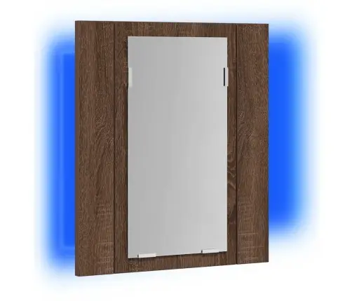 Vannasistabas Spoguļskapītis, Led, Brūns, 40X12X45 Cm Vidaxl