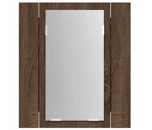 Vannasistabas Spoguļskapītis, Led, Brūns, 40X12X45 Cm Vidaxl