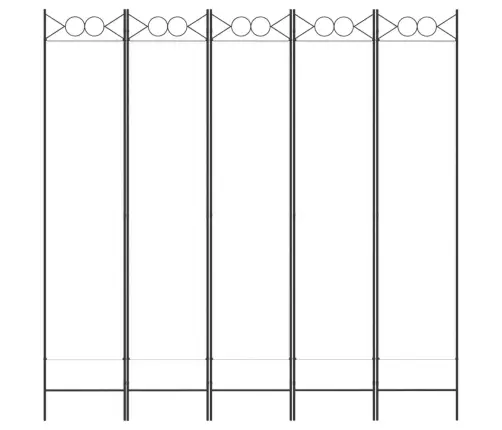 5-Paneļu Istabas Aizslietnis, 200X200 Cm, Balts Audums Vidaxl