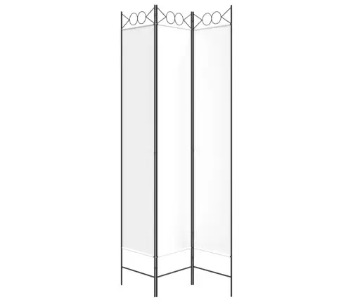 3-Paneļu Istabas Aizslietnis, 120X200 Cm, Balts Audums Vidaxl