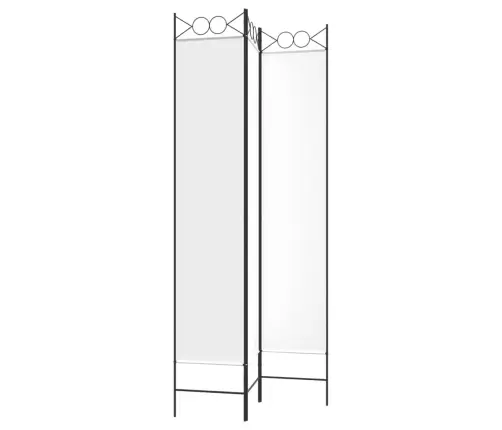 3-Paneļu Istabas Aizslietnis, 120X200 Cm, Balts Audums Vidaxl