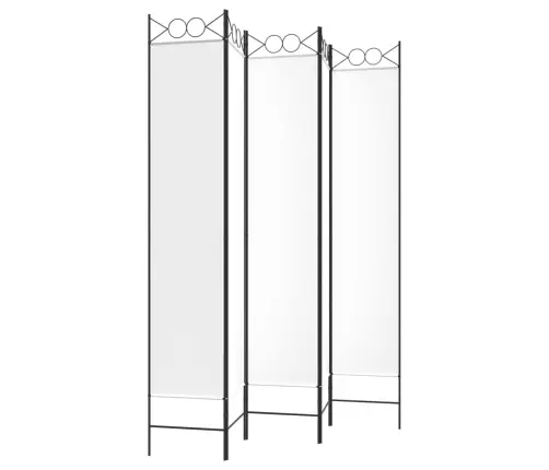 5-Paneļu Istabas Aizslietnis, 200X220 Cm, Balts Audums Vidaxl