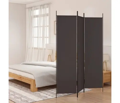 3-Paneļu Istabas Aizslietnis, 150X200 Cm, Brūns Audums Vidaxl