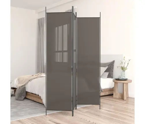 3-Paneļu Istabas Aizslietnis, Antracītpelēks, 150X200 Cm Audums Vidaxl