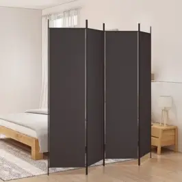 4-Paneļu Istabas Aizslietnis, 200X200 Cm, Brūns Audums Vidaxl 4-Paneļu Istabas Aizslietnis, 200X200 Cm, Brūns Audums Vidaxl
