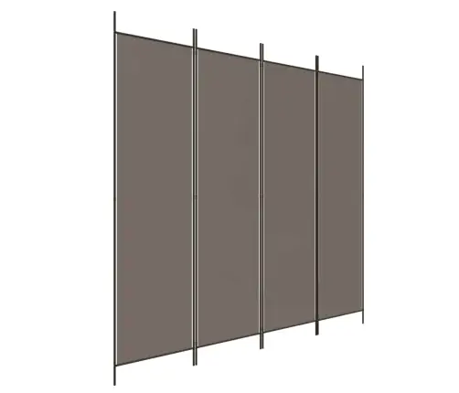 4-Paneļu Istabas Aizslietnis, 200X200 Cm, Antracītpelēks Audums Vidaxl