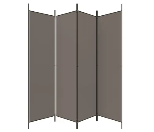 4-Paneļu Istabas Aizslietnis, 200X200 Cm, Antracītpelēks Audums Vidaxl