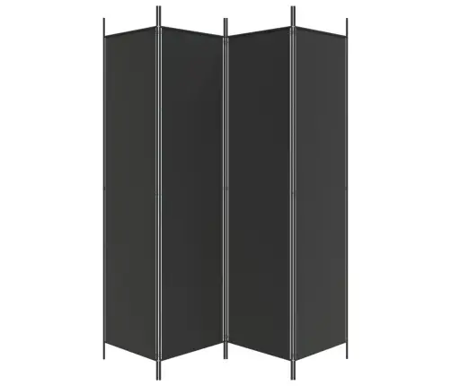 4-Paneļu Istabas Aizslietnis, 200X200 Cm, Melns Audums Vidaxl