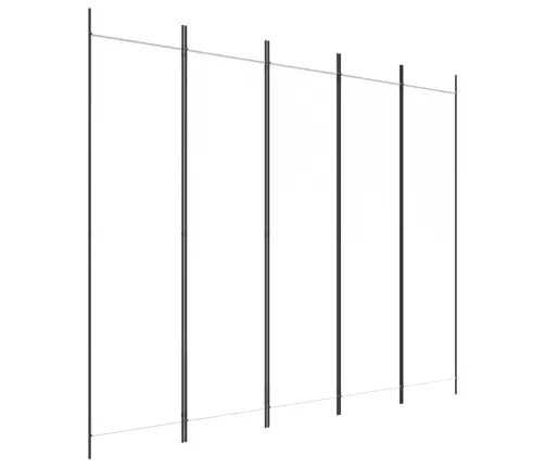 5-Paneļu Istabas Aizslietnis, 250X200 Cm, Balts Audums Vidaxl