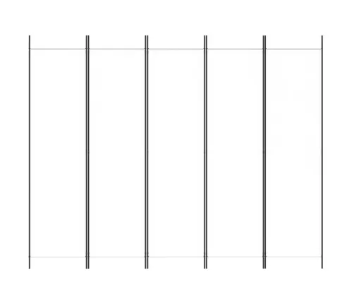 5-Paneļu Istabas Aizslietnis, 250X200 Cm, Balts Audums Vidaxl