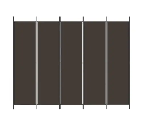 5-Paneļu Istabas Aizslietnis, 250X200 Cm, Brūns Audums Vidaxl
