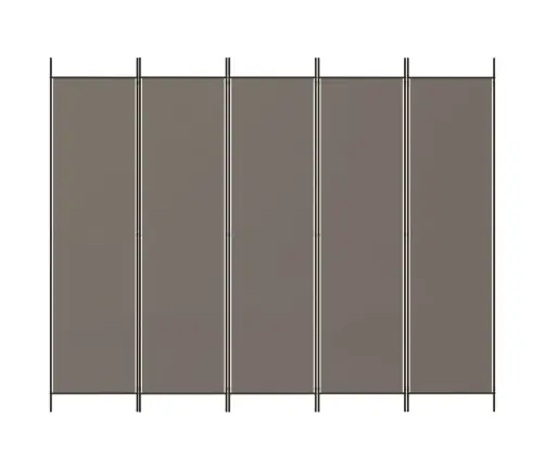 5-Paneļu Istabas Aizslietnis, 250X200 Cm, Antracītpelēks Audums Vidaxl