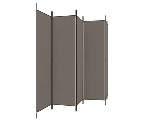 5-Paneļu Istabas Aizslietnis, 250X200 Cm, Antracītpelēks Audums Vidaxl