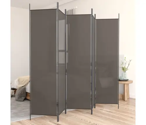 5-Paneļu Istabas Aizslietnis, 250X200 Cm, Antracītpelēks Audums Vidaxl