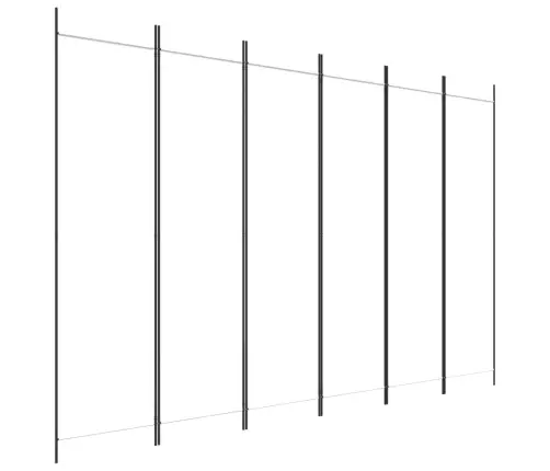 6 Paneļu Istabas Aizslietnis, Balts, 300X200 Cm, Audums Vidaxl