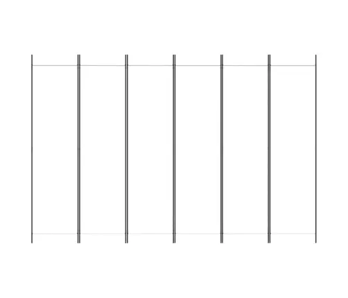 6 Paneļu Istabas Aizslietnis, Balts, 300X200 Cm, Audums Vidaxl