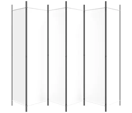 6 Paneļu Istabas Aizslietnis, Balts, 300X200 Cm, Audums Vidaxl