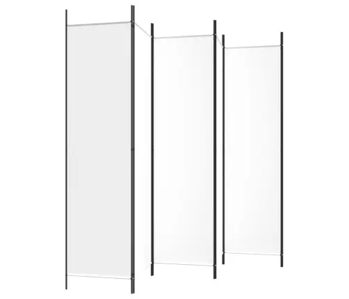 6 Paneļu Istabas Aizslietnis, Balts, 300X200 Cm, Audums Vidaxl