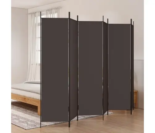 6-Paneļu Istabas Aizslietnis, 300X200 Cm, Brūns Audums Vidaxl