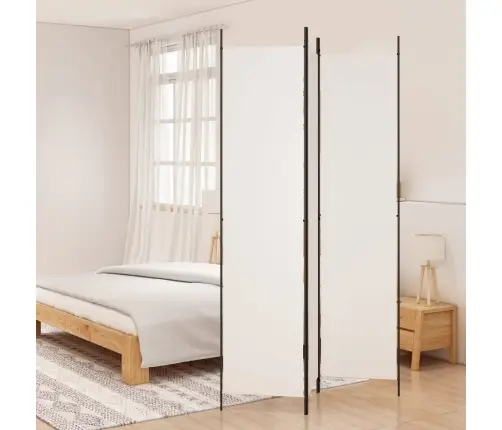 3-Paneļu Istabas Aizslietnis, 150X220 Cm, Balts Audums Vidaxl