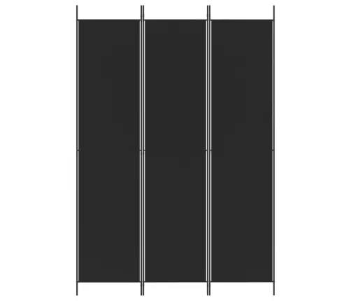 3-Paneļu Istabas Aizslietnis, 150X220 Cm, Melns Audums Vidaxl