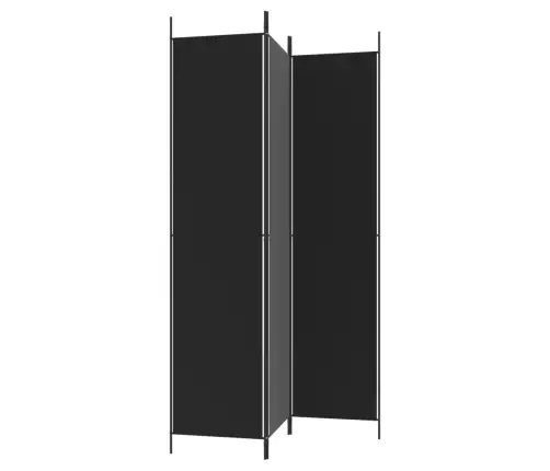 3-Paneļu Istabas Aizslietnis, 150X220 Cm, Melns Audums Vidaxl